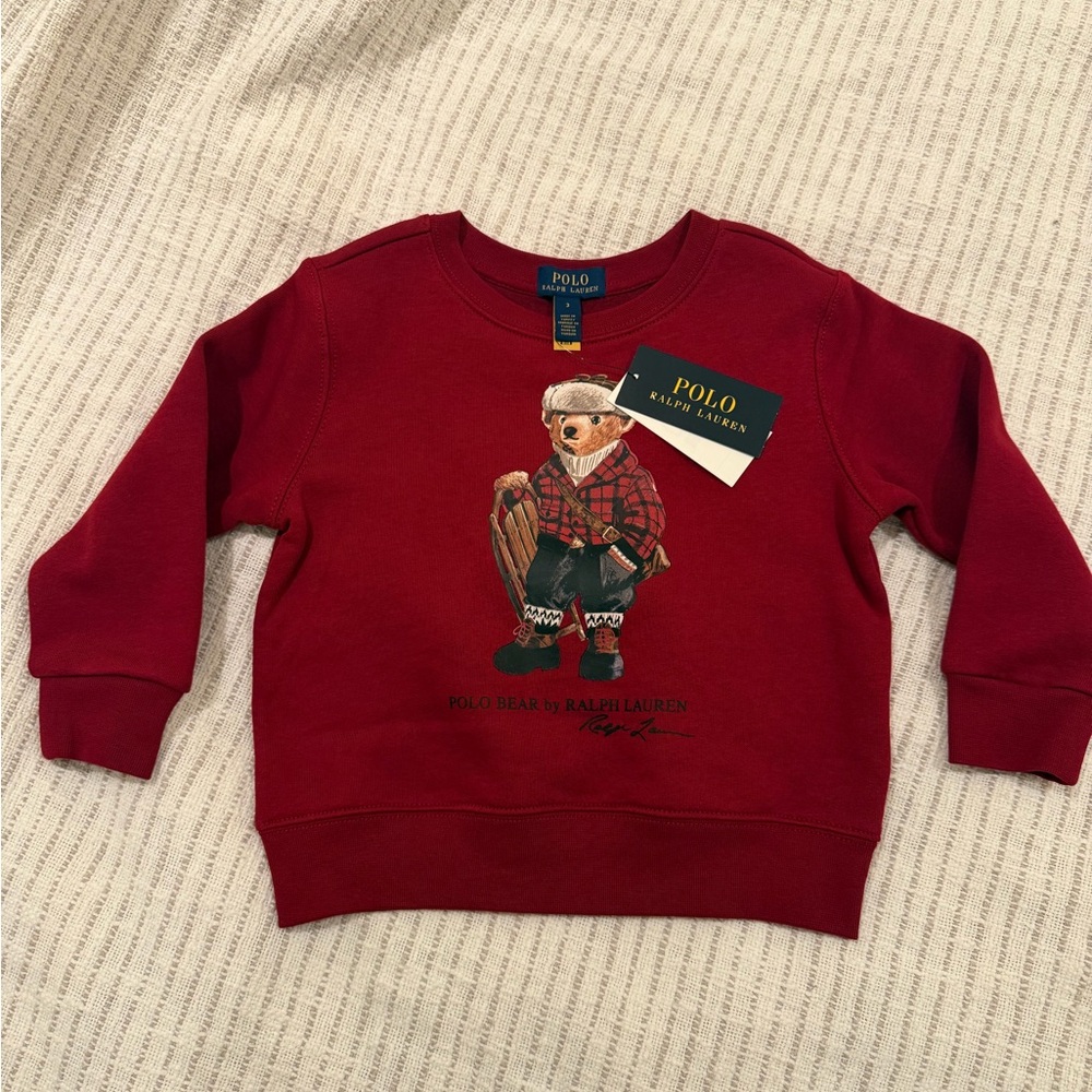 Polo by Ralph Lauren Kids Crimson Bear Pullover Sweatshirt